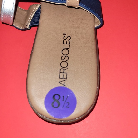 New aerosoles in conclusion open toe flat sandals Sz 8.5 - Picture 4 of 7